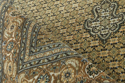 Persian Tabriz Mahi Wool & Silk Handknotted Rug 6'05" X 9'07" -Art70704