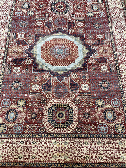 Farahan Mamluk Design Wool Hand Knotted Rug 5'00''x6'05''  - AR77020