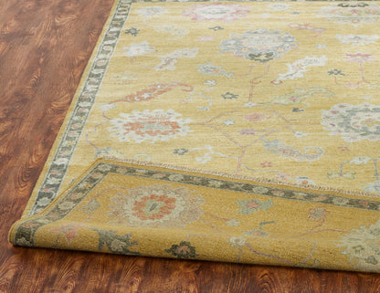Transitional Hand Knotted Rug Wool & Silk - KAA9030