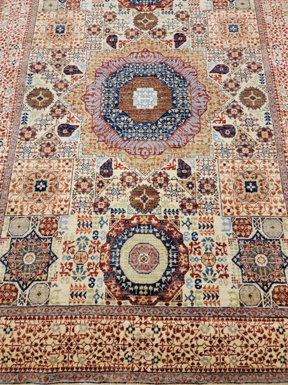 Farahan Mamluk Design Wool Hand Knotted Rug 5'01''x6'09''  - AR77024