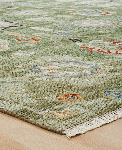 Transitional Hand Knotted Rug Wool & Silk - KAM10090