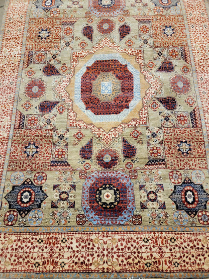 Farahan Mamluk Design Wool Hand Knotted Rug 4'10''x6'11''  - AR77025