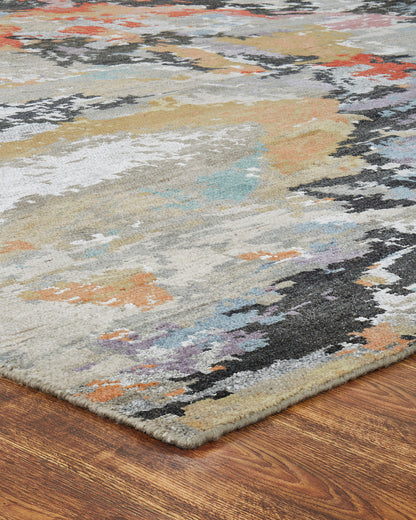 Modern Hand Knotted Rug Wool & Silk - KHW9570