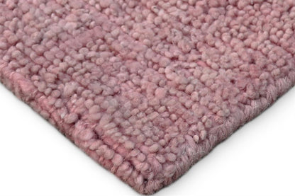 Loom Collection, Textured Solid Color Pink, Nz Wool Handknotted Rug 6'01" X 8'11" -Art94877