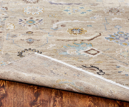 Transitional Hand Knotted Rug Wool & Silk - KAM10050