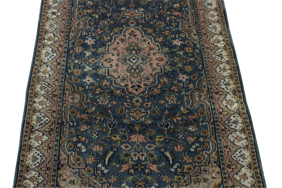 Full view of Traditional Indo Kerman rug