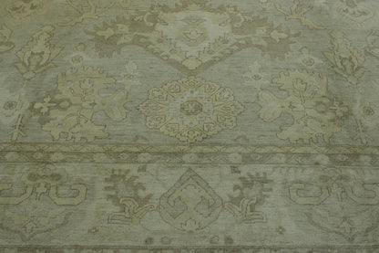 Back of Oushak Chobi hand-knotted rug