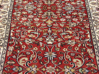 Back of Persian Kashan hand-knotted runner