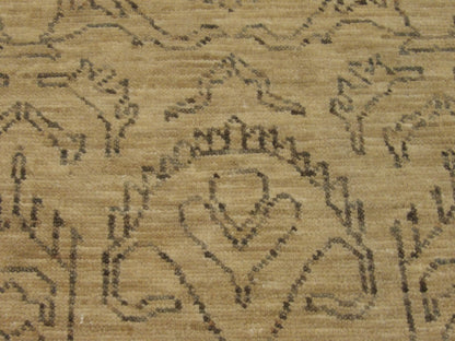 Back of Ikat Oushak Natural Dye Wash hand-knotted rug