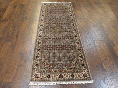 Blue & Beige Persian Herati Mir rug in room setting