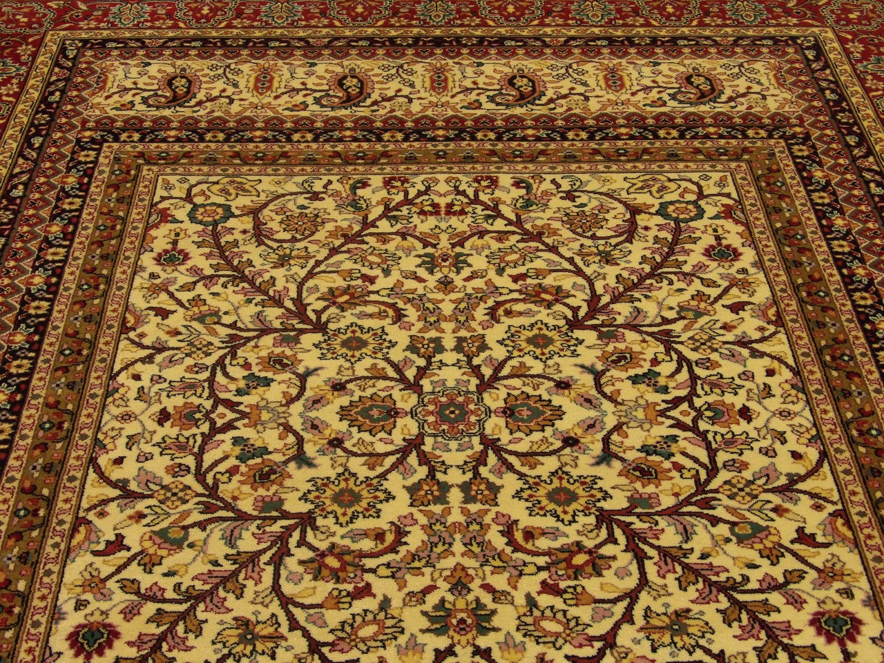 Back of Fine Persian Haji Jalili hand-knotted rug