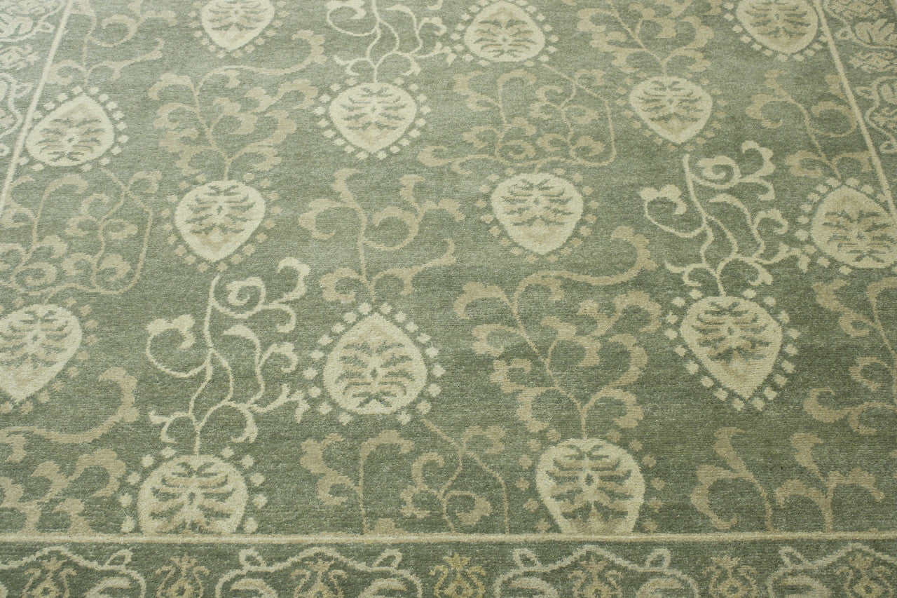 Back of Tribal Ikat hand-knotted rug