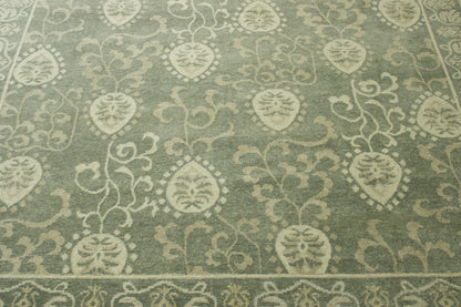Back of Tribal Ikat hand-knotted rug