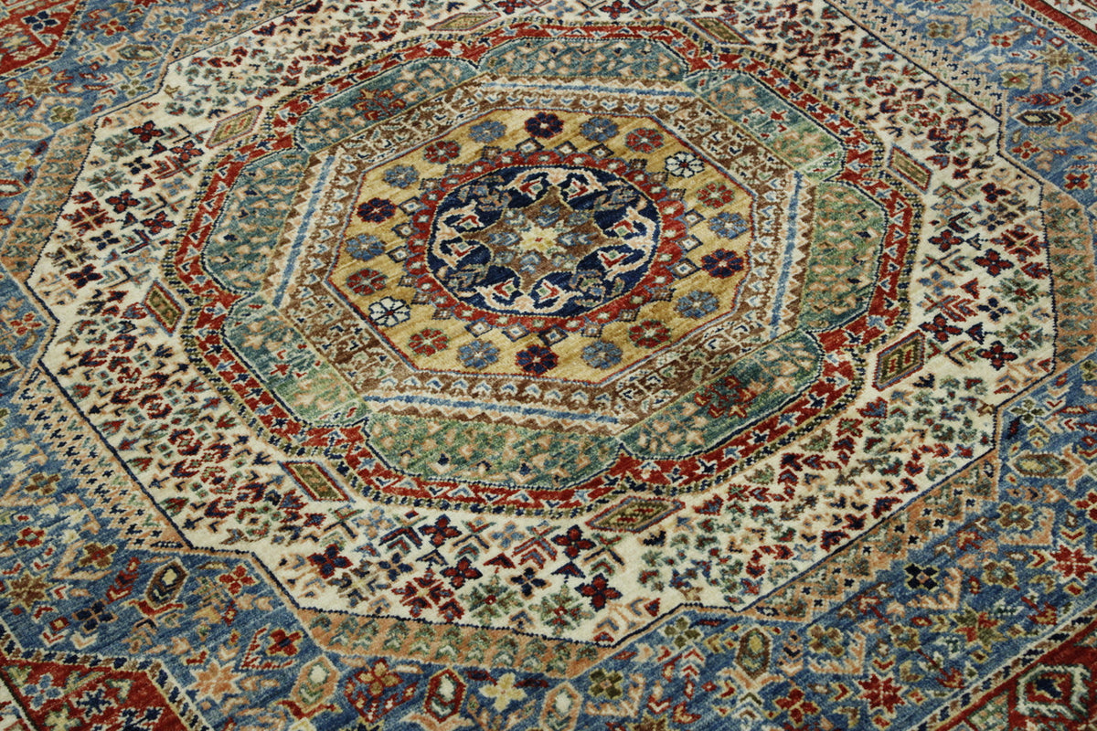Tribal Mamluk Design rug border detail