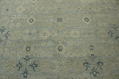 Oushak Wash Chobi rug corner detail