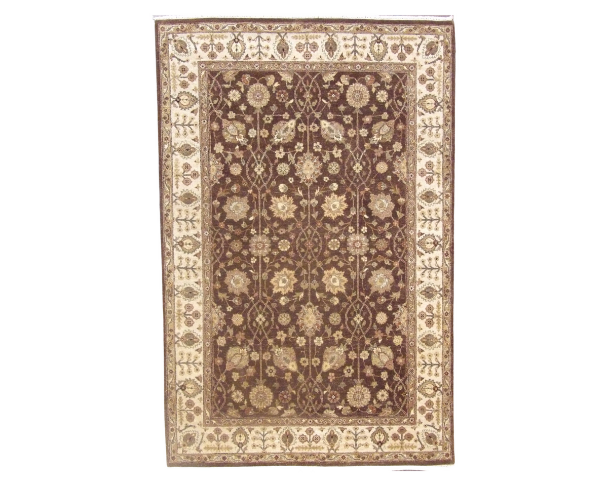 Chobie Antique hand-knotted wool rug in Brown, 6'0" x 9'0", SKU W868