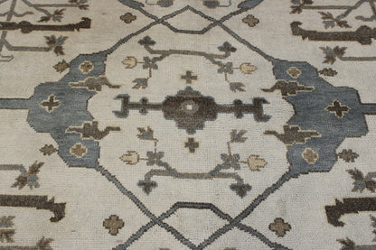 Back of Oushak Ziegler hand-knotted rug