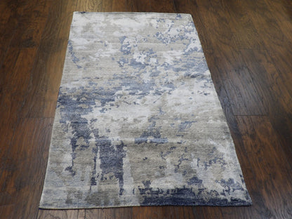 Modern Tibetan Abstract Design rug corner detail