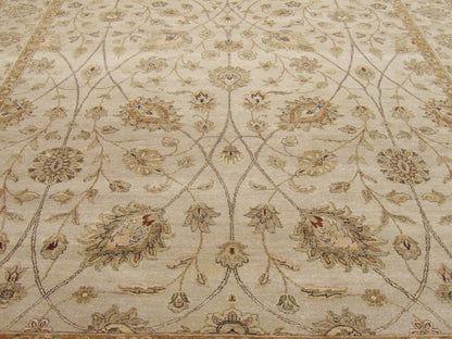 Back of Agra Ziegler hand-knotted rug