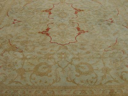 Back of Fine Pak Ziegler Overdye hand-knotted rug