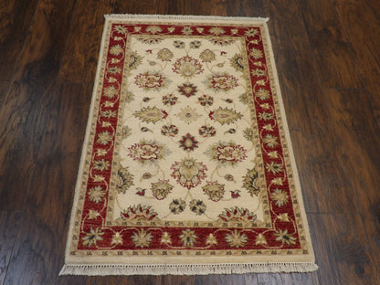 Chobie Oushak / Peshawar hand-knotted wool rug in Beige, 2'8" x 4'0", SKU w530