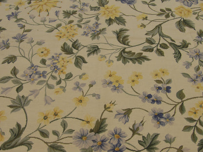 Needlepoint Floral Design rug border detail