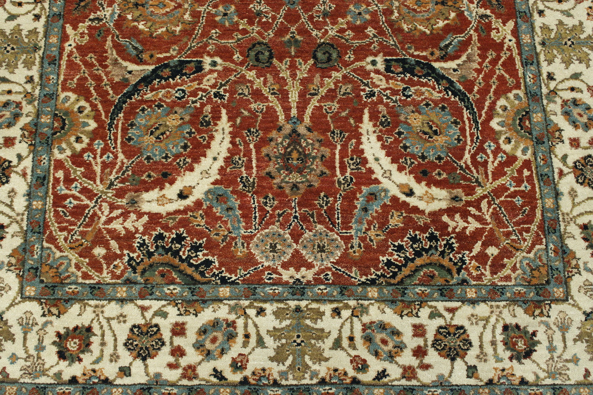 Traditional Fine Haji Jalili rug corner detail