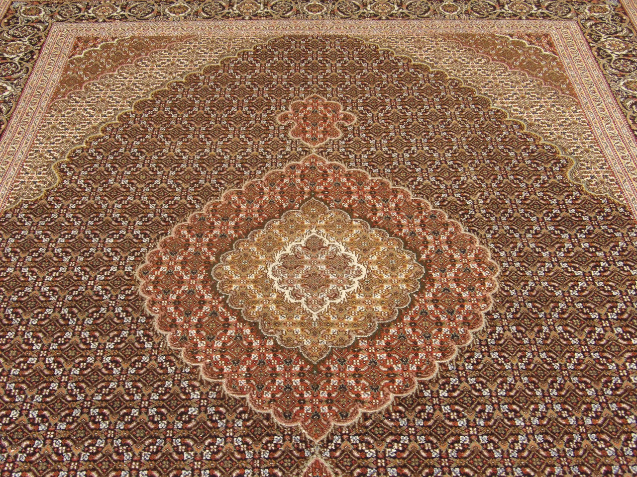 Mahi Tabriz wool-silk texture close-up