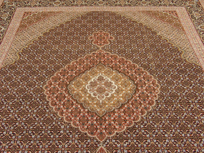 Mahi Tabriz wool-silk texture close-up