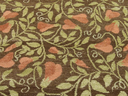 Back of Transitional Tibetan Pear Design hand-knotted rug