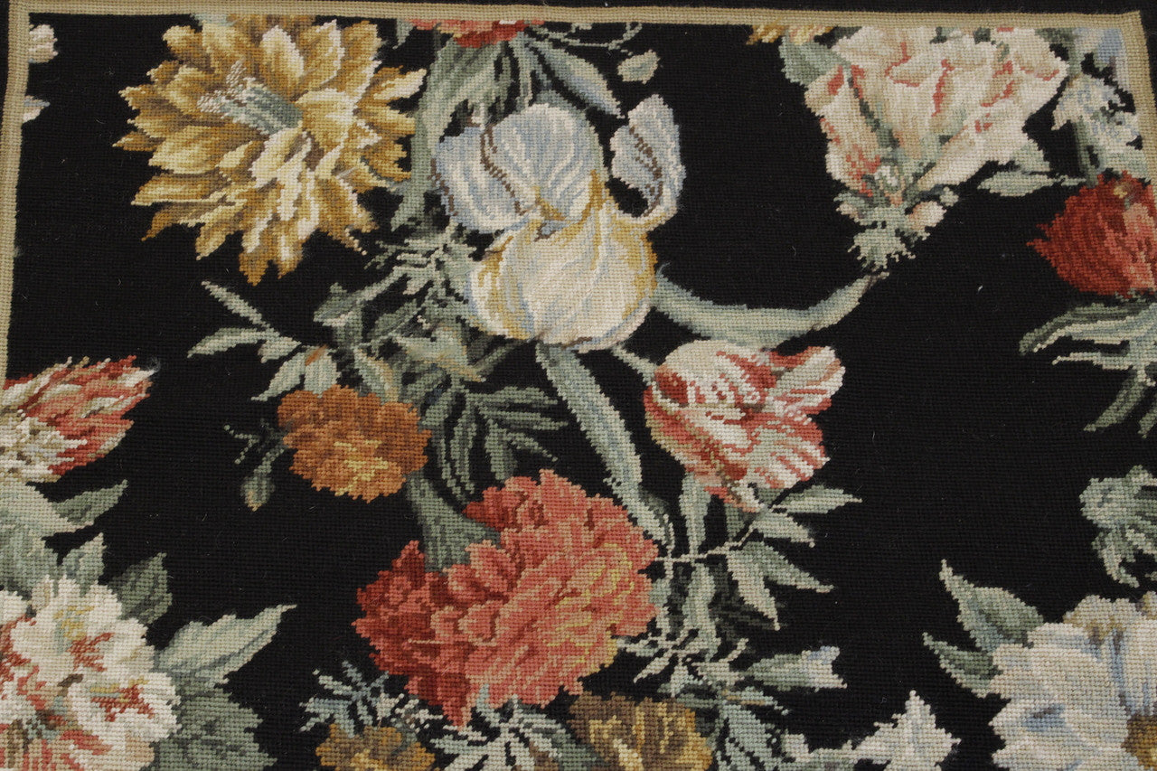 Close-up of wool pile, Black rug