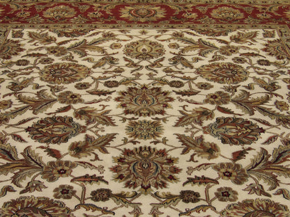 Back of Jaipur Kashan hand-knotted rug