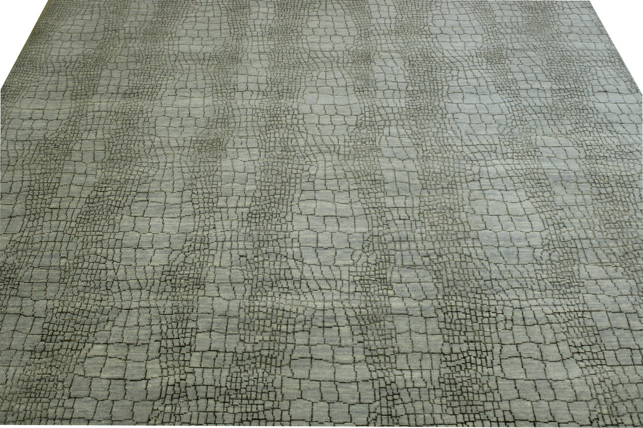 Modern Eggshell Design rug corner detail