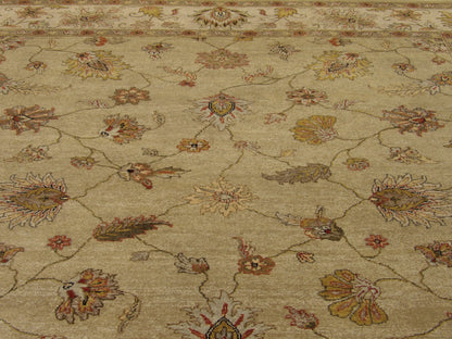 Chobie Oushak / Peshawar hand-knotted wool rug in Green, 7'10" x 9'9", SKU w933