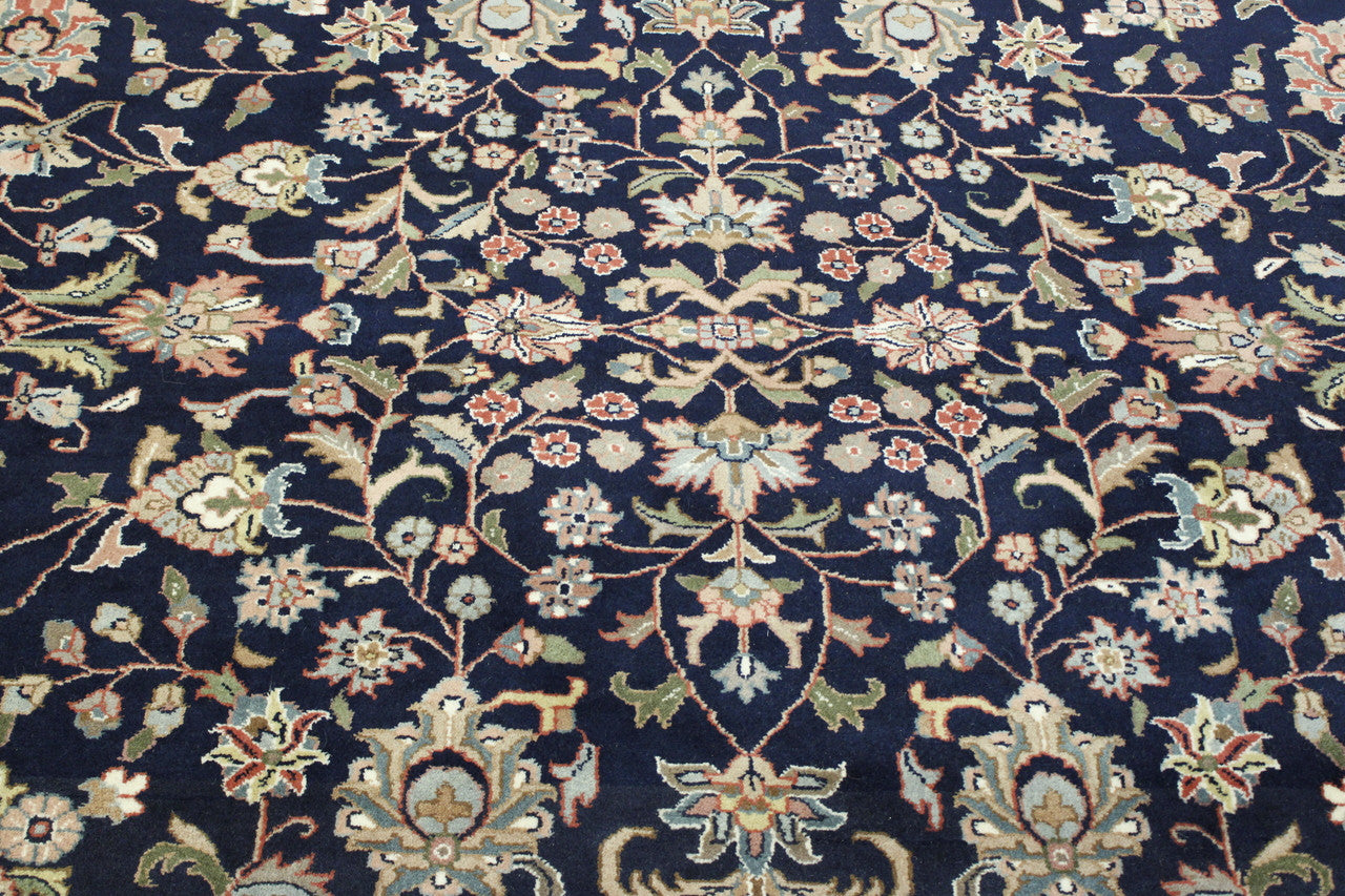 Back of Traditional Fine Farhan hand-knotted rug