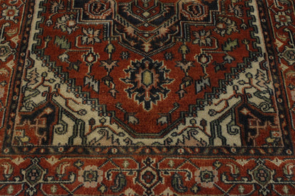 Full view of Tribal Heriz rug