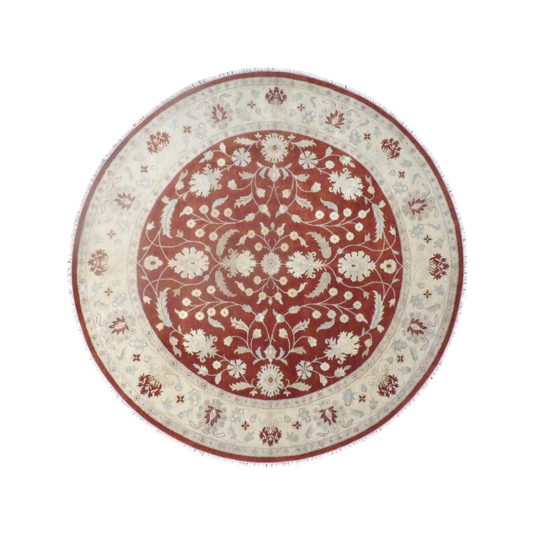 Ziegler Oushak / Peshawar hand-knotted wool rug in Beige, 10'0" x 10'0", SKU w501