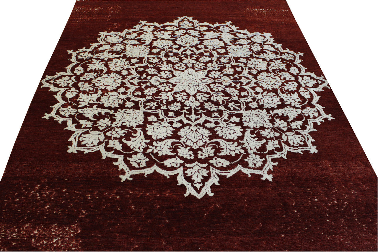 Back of Modern Vintage Star Design hand-knotted rug