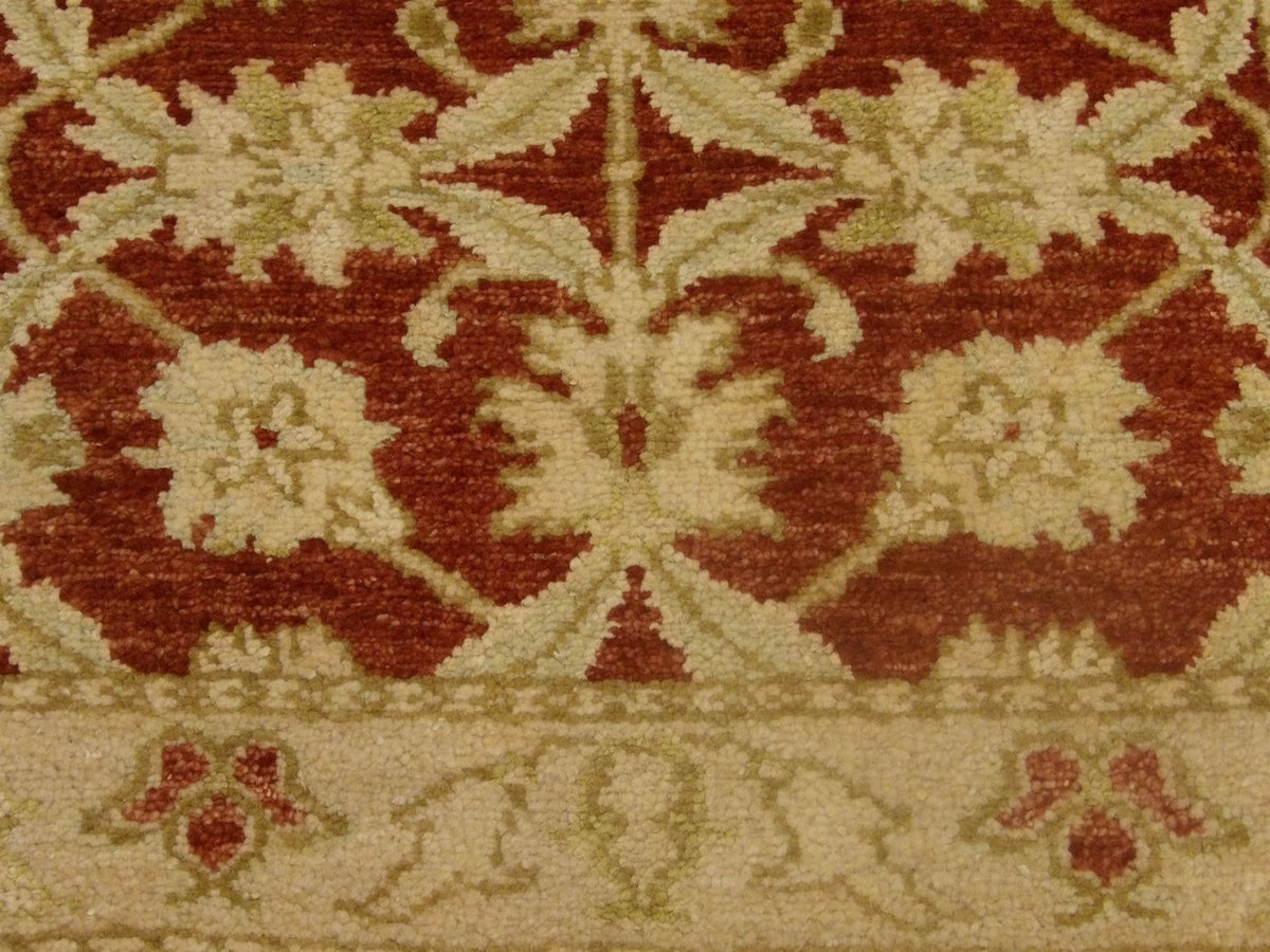 Turk Oushak Stone Wash rug border detail