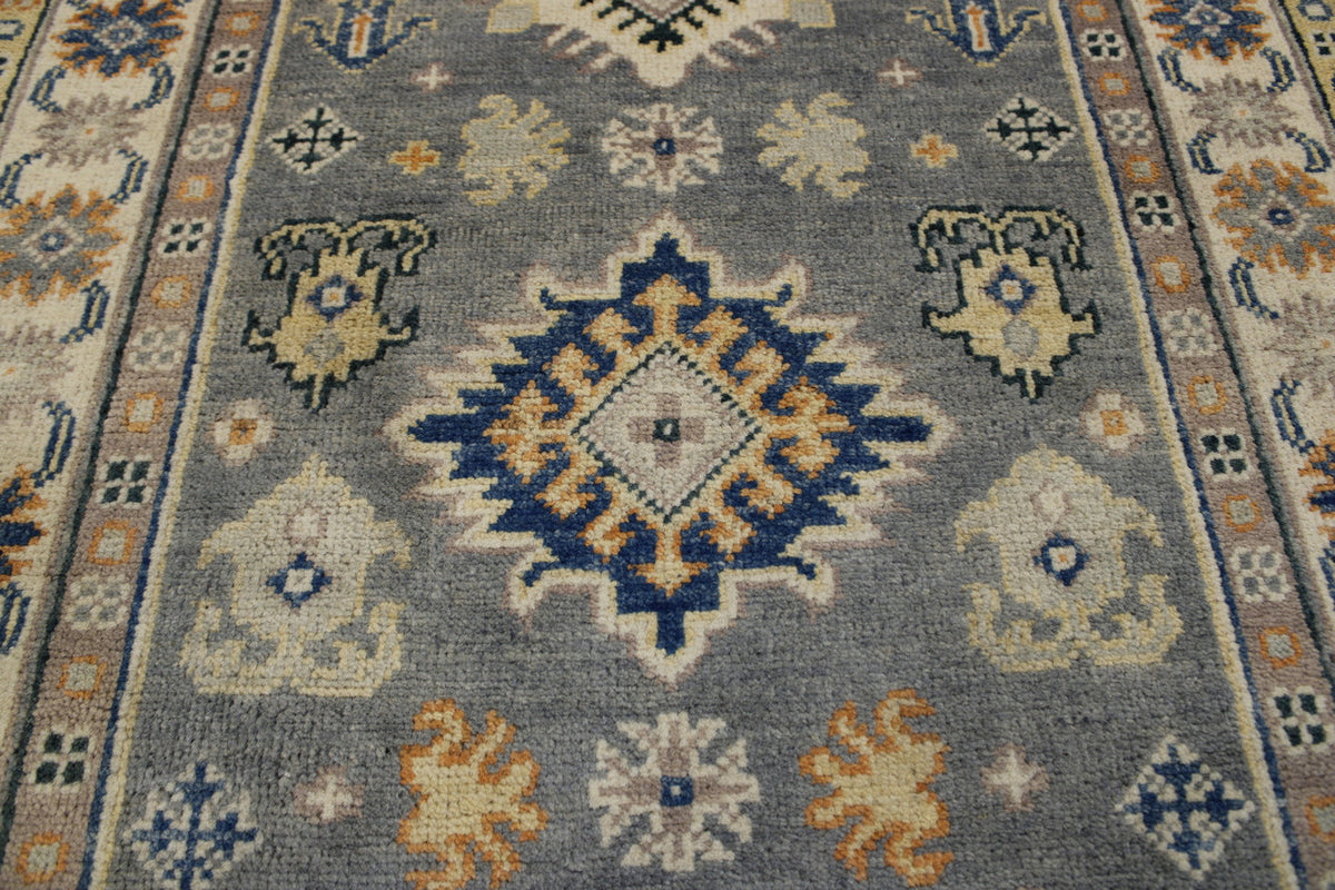 Full view of Tribal Super Kazak rug