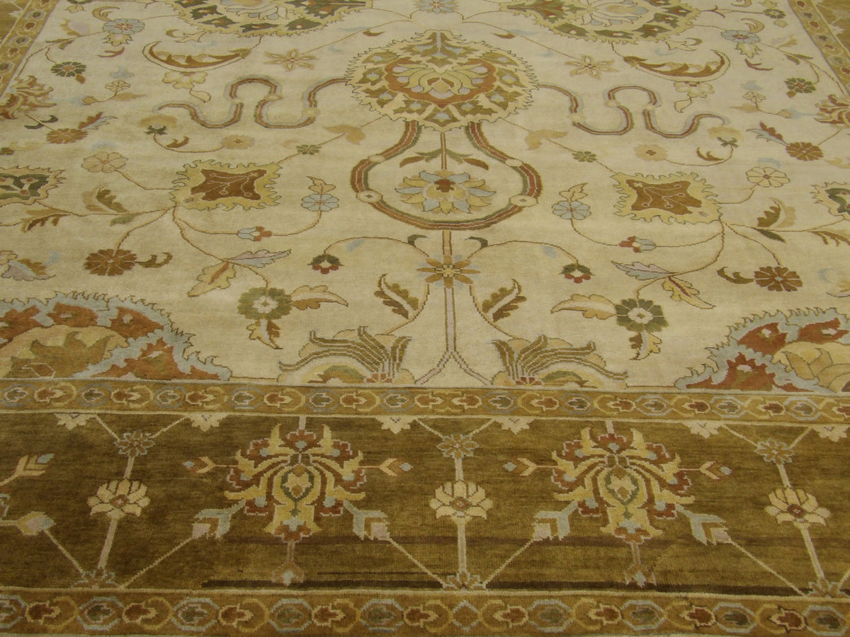 Jaipur Kashan rug corner detail