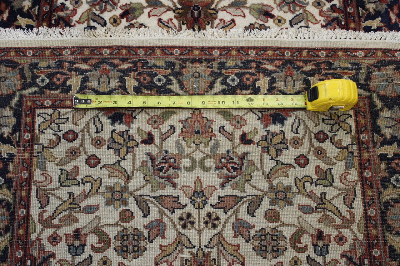 Back of Traditional Fine Mashad hand-knotted rug