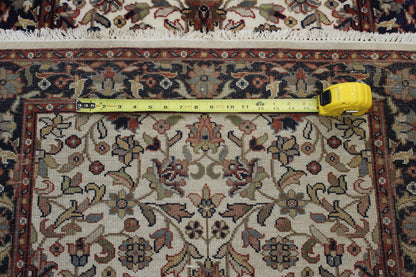 Back of Traditional Fine Mashad hand-knotted rug