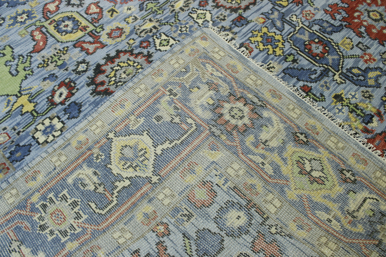 Oushak Colorful Ziegler pattern detail