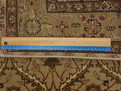 Full view of fine Persian Kashan hand-knotted rug