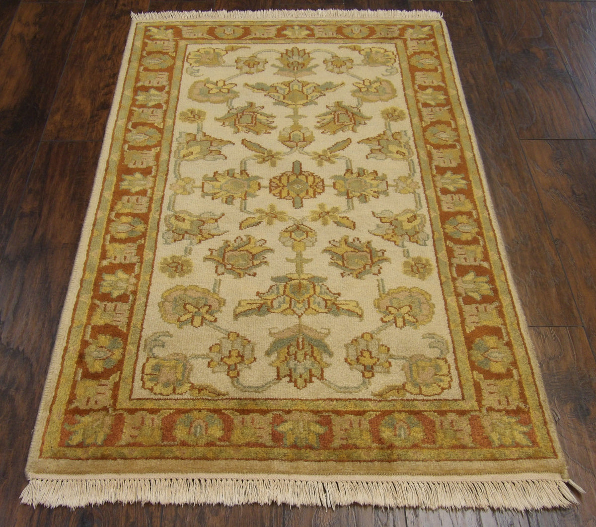 Full view of Persian Kashan rug
