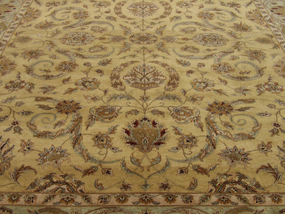 Back of Fine Kashan Tie Dye hand-knotted rug