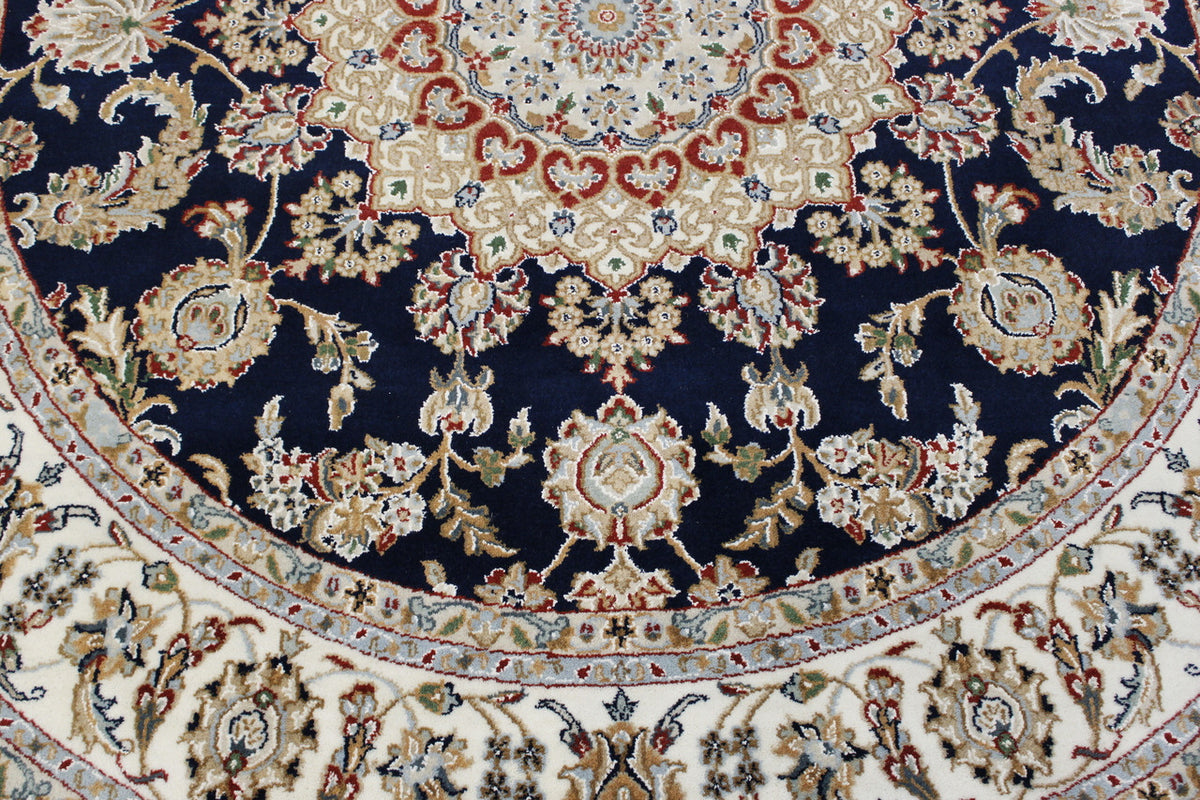 Back of Traditional Indo Nain hand-knotted rug