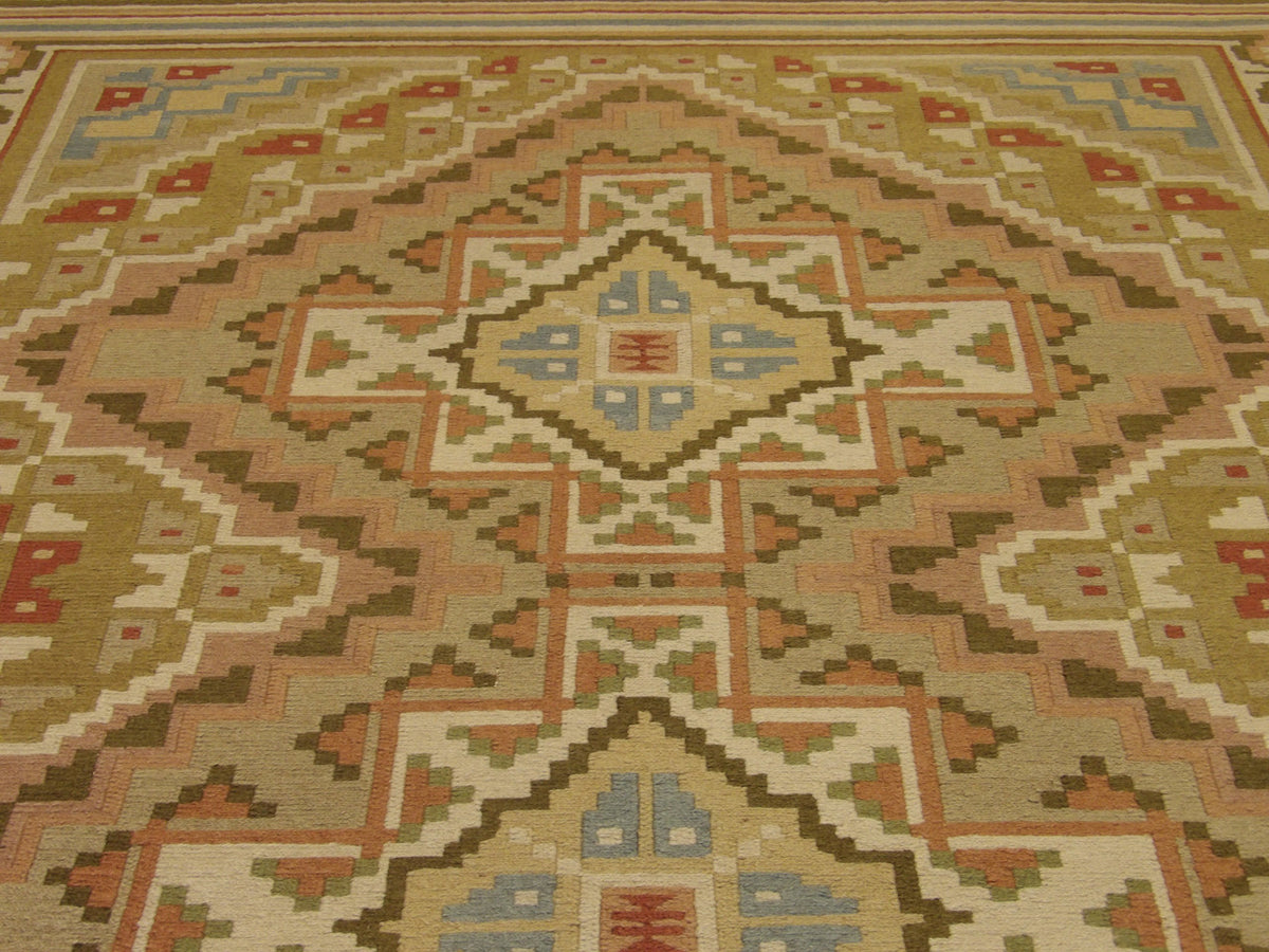 Back of Tribal Soumak hand-knotted rug