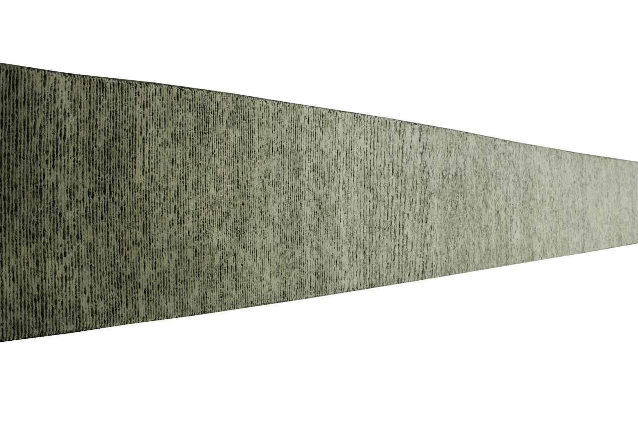 Close-up of wool pile, Gray & White rug